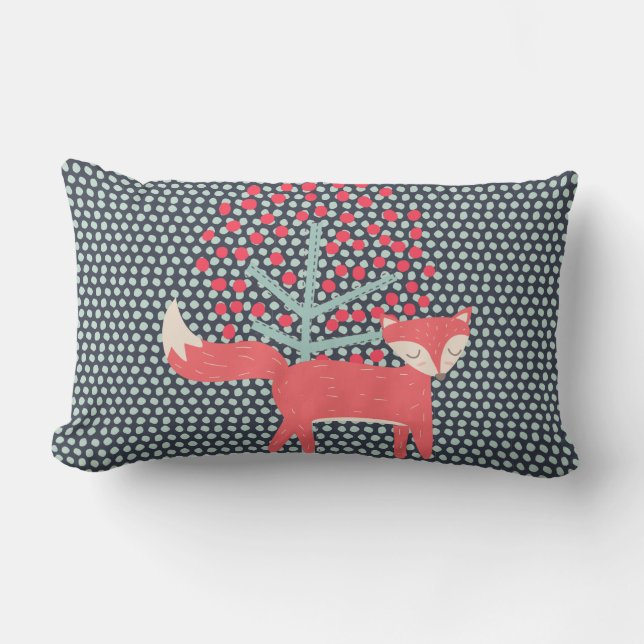 Retro Fox Lumbar Cushion (Front)