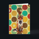 Retro Fox & Owl Birthday Card<br><div class="desc">Design by Nicole King ©2014</div>