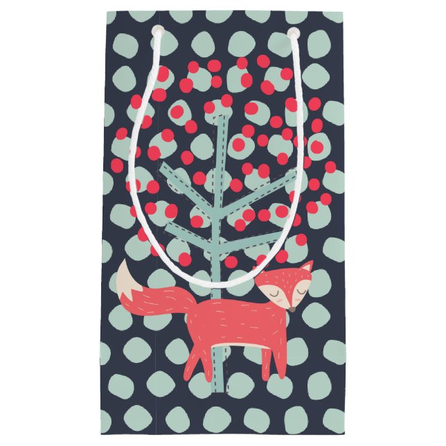 Retro Fox Small Gift Bag (Front)