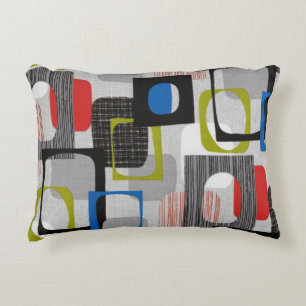 Retro Framed Grey Decorative Cushion
