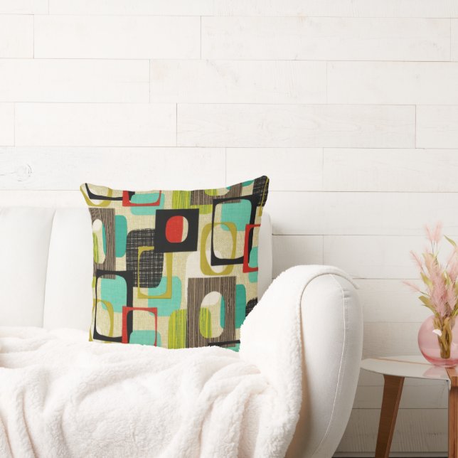 Retro Framed Tan Cushion (Couch)