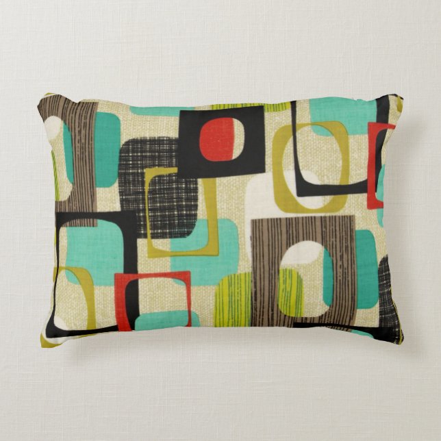 Retro Framed Tan Decorative Cushion (Front)