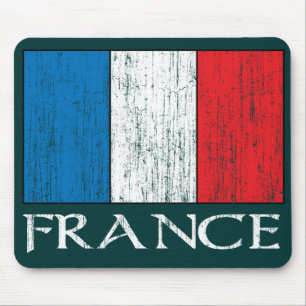 Retro France Flag mousepad