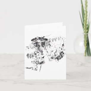 Retro Frankenstein Monster And Bride Halloween Rom Card