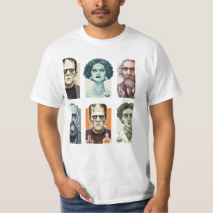 Retro Frankenstein Monster Character Art Halloween T-Shirt
