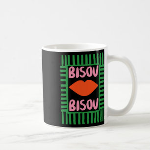 Retro French Bisous Paris Vacation Summer Vibes Coffee Mug