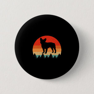 Retro French Bulldog Dog Lover French Bulldog  6 Cm Round Badge