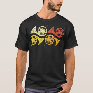 Retro French Horn Player Hornist Brass Instrument T-Shirt