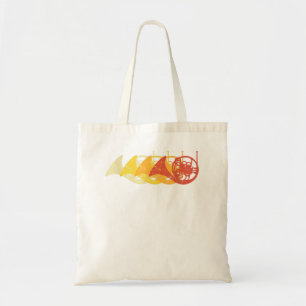 Retro French Horn Player Hornist Brass Instrument Tote Bag