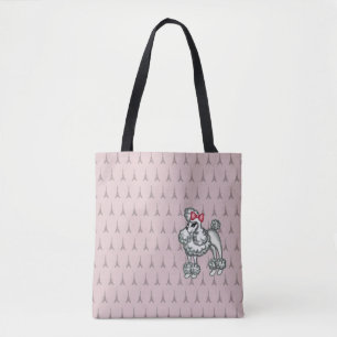 Retro French Poodle Tote Bag