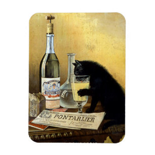 Retro french poster "absinthe bourgeois" magnet