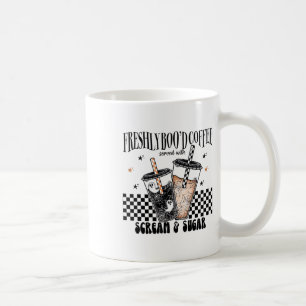 Retro Freshly Boo'd Coffee Lovers Boujee Ghost Hal Mug
