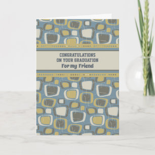 Retro Friend Congratulations Graduation Card