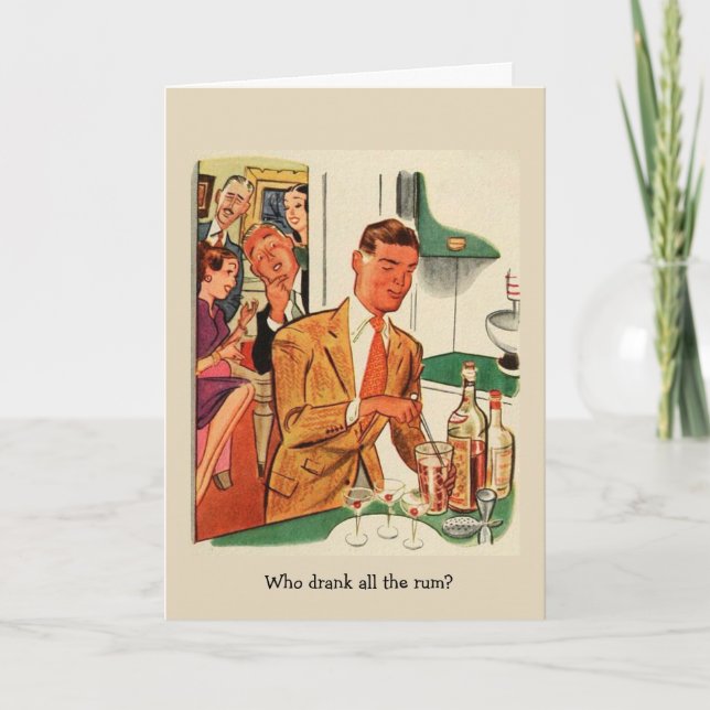 Retro Friends - Who Drank All the Rum?, Card (Front)