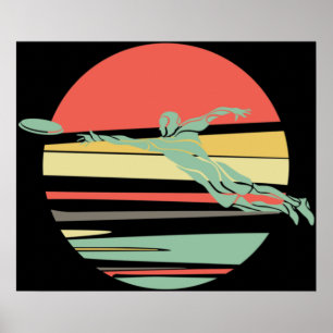 Retro Frisbee for the Ultimate Frisbee Player Poster