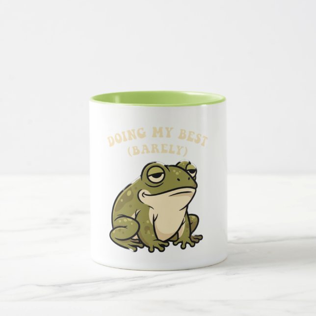 Retro Frog Bare Minimum Color Inside Mug (Center)