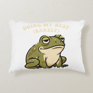 Retro Frog Barely Trying Rectangular Pillow