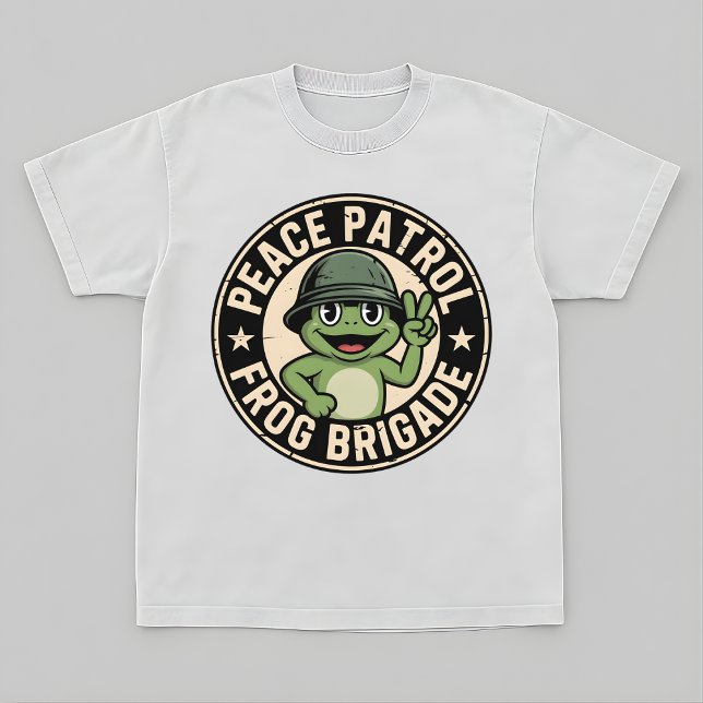 Retro Frog Mascot Tee – Peace Patrol Design (Creator Uploaded)