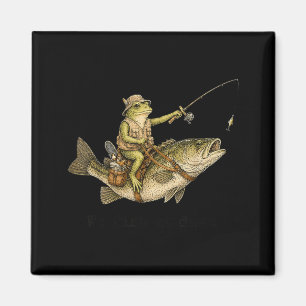 Retro Frog Meme B Fishing Dad Fish At Dawn Fathers Magnet