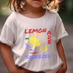 Retro Fruit Graphic Freshly Squeezed Lemonade Baby T-Shirt