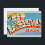 Retro Ft Lauderdale Florida Postcard<br><div class="desc">A retro postcard for Ft. Lauderdale,  Florida repurposed!</div>