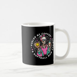 Retro Fueled By Coffee Softll Mama Anxiety Skeleto Mug