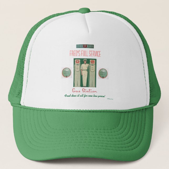 Retro 'Full Service Gas Station' Hat (Front)