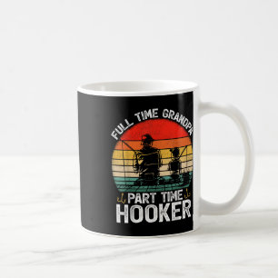Retro Full Time Grandpa Part Time Fathers Day Fish Coffee Mug