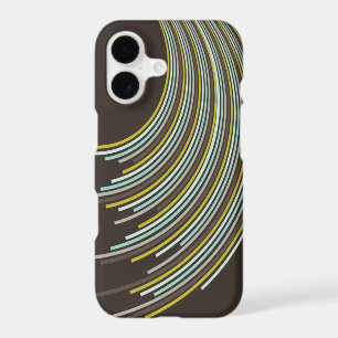 Retro Fun Blue Green Curvy Stripes Phone Case