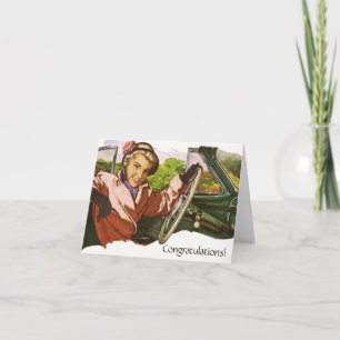 Retro Fun Congratulations Career Move new job Card