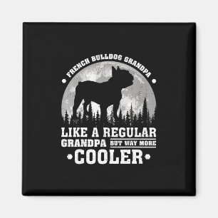 Retro Fun French Bulldog Grandpa Father's Day Magnet