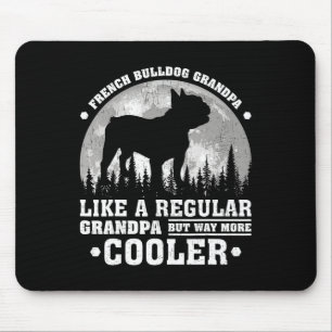 Retro Fun French Bulldog Grandpa Father's Day  Mouse Pad