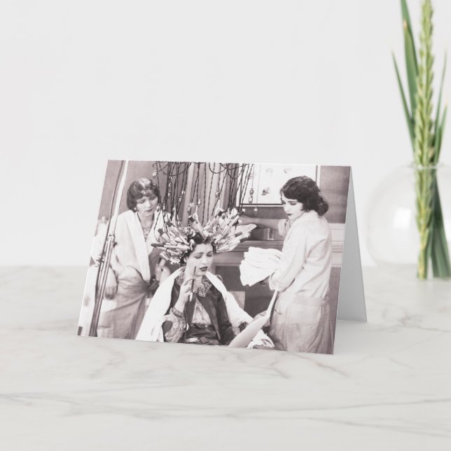 Retro Fun Hair Salon Card (Front)