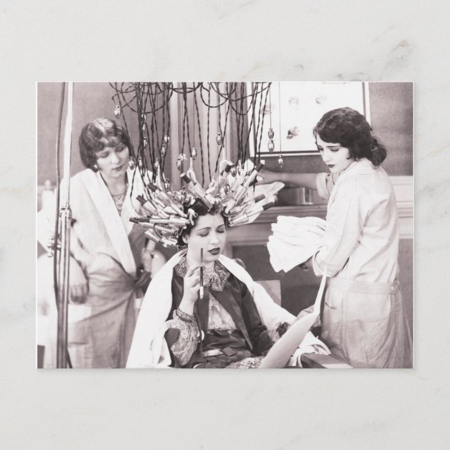 Retro Fun Hair Salon Holiday Postcard (Front)