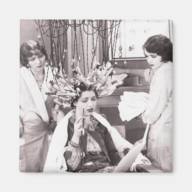 Retro Fun Hair Salon Magnet (Front)