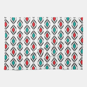 Retro Fun Patterns Tea Towel