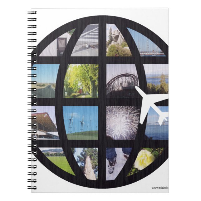 Retro Fun Photos Globe Notebook (Front)