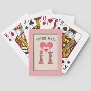Retro fun Valentine Gifts Checkmate Playing Cards
