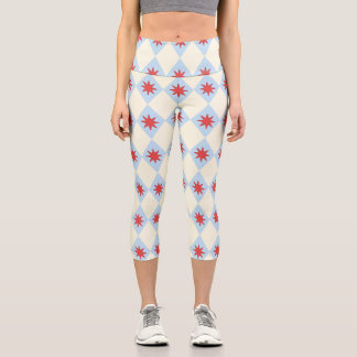 Retro Funhaus Circus Star Diamond Capri Leggings