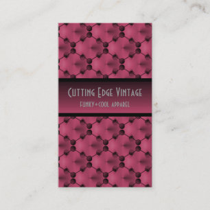Retro Funk Circles Business Card, Magenta Card