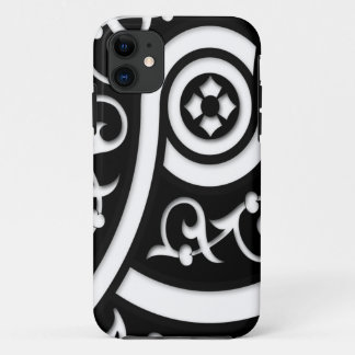 Retro Funky Black and White Design iPhone 11 Case
