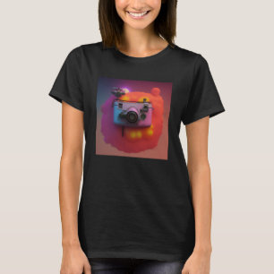 Retro Funky Colourful Tech Wow Camera Photography T-Shirt