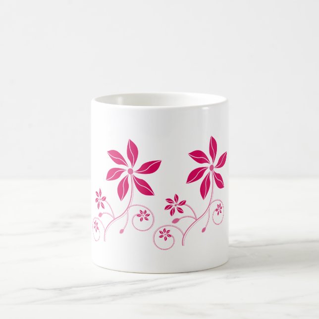 Retro - Funky Flowered  Beverage Mugs (Center)