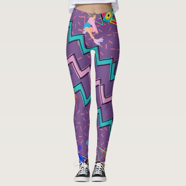 Retro Funky  Leggings (Front)