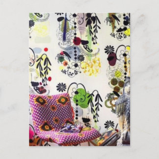 retro funky postcard