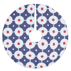 Retro Funky Seamless Vintage Design Brushed Polyester Tree Skirt