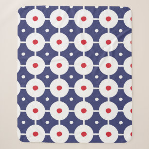 Retro Funky Seamless Vintage Design Sherpa Blanket