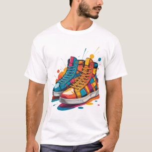 Retro Funky Shoes – Vintage Groovy Footwear T-Shirt