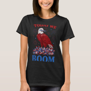 Retro Funny 4th Of July Eagle Beer Boom Fireworks T-Shirt