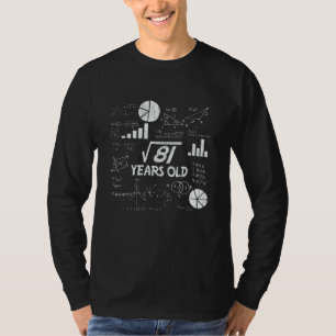 Retro Funny 9th Birthday Math Nerd Gift for Kids T-Shirt